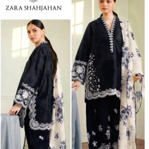 Beautifully crafted winter dhanak dress in Pakistan