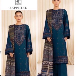 Latest unstitched winter collection dress for ladies