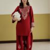 315 premium embroidered trousers matching with unstitched dress by Kameez Shop