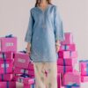 303 heavy daman and sleeves work unstitched dress by Kameez Shop
