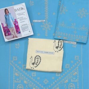 Latest winter collection featuring Batik 303 pure dhanak 2 piece embroidered winter suit for women