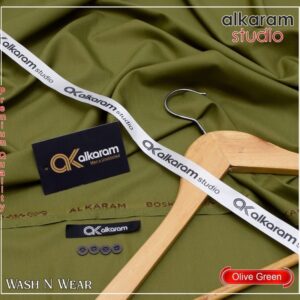 Elegant men unstitched wash and wear suit Alkaram