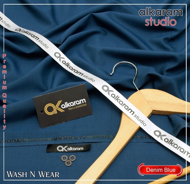 Top tier Alkaram unstitched men suit in Pakistan