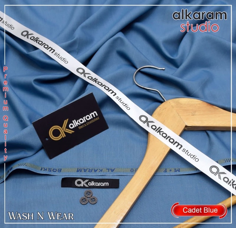 Premium Alkaram wash and wear fabric for mens tailoring