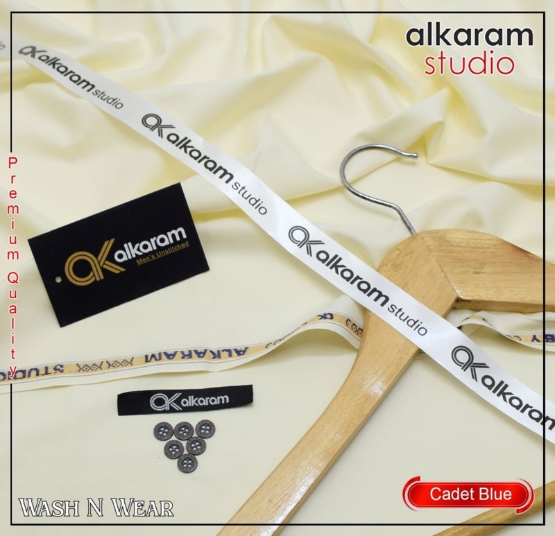 Alkaram mens fabric with authentic tag and poly bag packaging