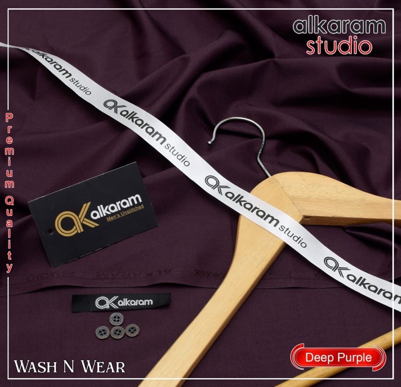 Premium Alkaram wash and wear men unstitched suit