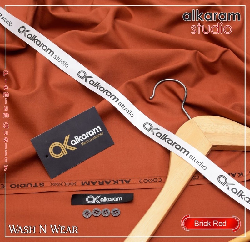 Traditional Pakistani menswear unstitched Alkaram suit