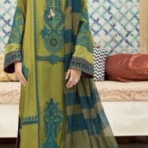 Unstitched 3 piece premium dhanak suit for winter events