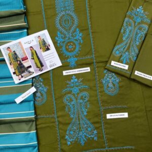 Modern Pakistani unstitched winter fashion in dhanak