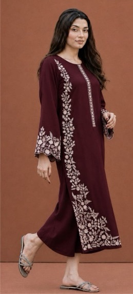 338 premium embroidered trousers matching with unstitched dress by Kameez Shop