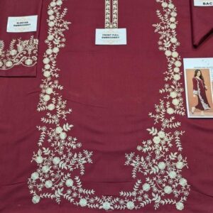 339 close up embroidery details unstitched dress by Kameez Shop