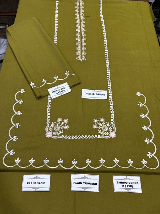 358 close up embroidery details unstitched dress by Kameez Shop