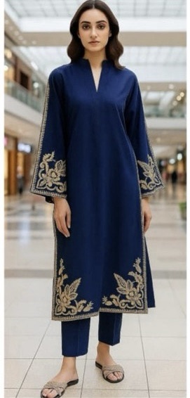 Pakistani winter fashion dress Batik 341 pure dhanak 2 piece embroidered winter suit for women