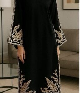 347 premium embroidered trousers matching with unstitched dress by Kameez Shop
