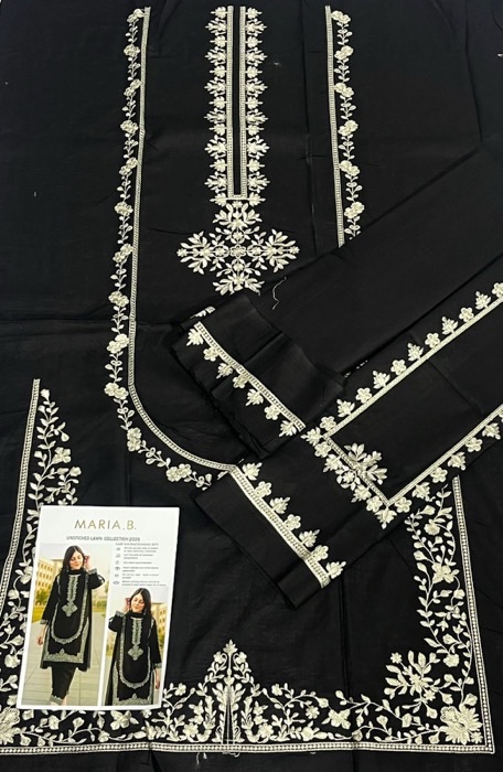 Beautiful unstitched design of Batik 347 pure dhanak 2 piece embroidered winter suit for women