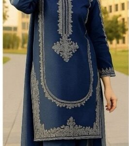 Beautiful unstitched design of Batik 351 pure dhanak 2 piece embroidered winter suit for women