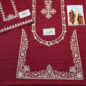 Beautiful unstitched design of Batik 354 pure dhanak 2 piece embroidered winter suit for women