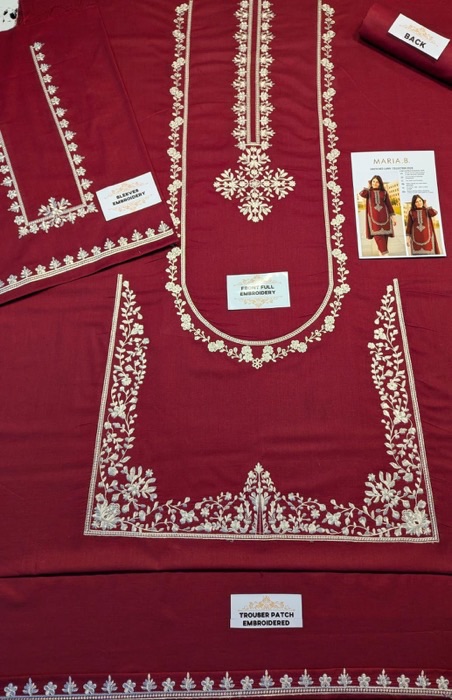 Beautiful unstitched design of Batik 354 pure dhanak 2 piece embroidered winter suit for women