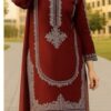 Beautiful unstitched design of Batik 354 pure dhanak 2 piece embroidered winter suit for women