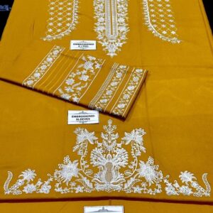 Beautiful unstitched design of Batik 354 pure dhanak 2 piece embroidered winter suit for women