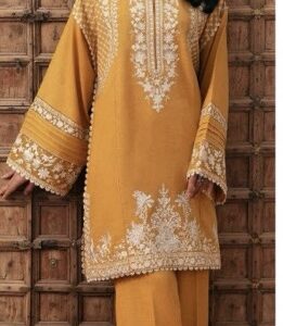 356 close view of winter suit unstitched dress by Kameez Shop