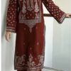 353 heavy daman and sleeves work unstitched dress by Kameez Shop
