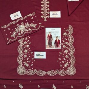 358 close up embroidery details unstitched dress by Kameez Shop