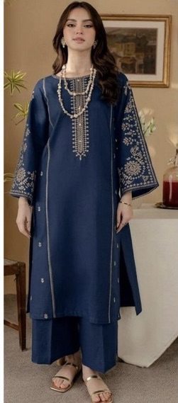 Beautiful unstitched design of Batik 362 pure dhanak 2 piece embroidered winter suit for women