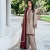 Stylish ladies 3pc unstitched suit in premium dhanak