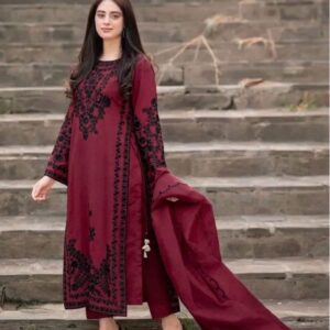 Kameez Shop elegant winter dress unstitched 3 piece