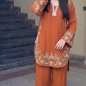 358 close up embroidery details unstitched dress by Kameez Shop