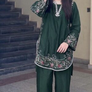 Exclusive Kameez Shop arrival Batik 358 pure dhanak 2 piece embroidered winter suit for women