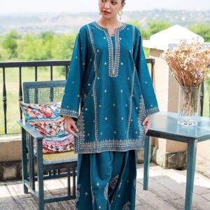 Pakistani winter fashion dress Batik 332 pure dhanak 2 piece embroidered winter suit for women