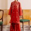334 heavy daman and sleeves work unstitched dress by Kameez Shop