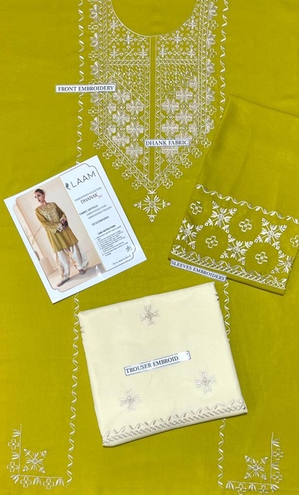 Stunning 2 piece ladies suit Batik 337 pure dhanak 2 piece embroidered winter suit for women