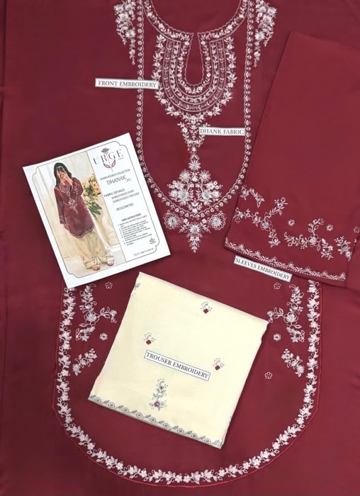 313 detailed fabric texture of unstitched dress by Kameez Shop