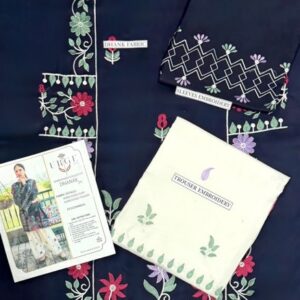 Elegant winter styling of Batik 318 pure dhanak 2 piece embroidered winter suit for women