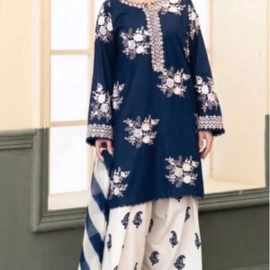 Beautiful winter hues in unstitched 3pc dhanak suit