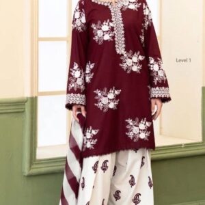 Warm and cozy ladies unstitched dress for winter
