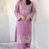 Stunning 2 piece ladies suit Batik 305 pure dhanak 2 piece embroidered winter suit for women