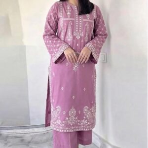 Stunning 2 piece ladies suit Batik 305 pure dhanak 2 piece embroidered winter suit for women