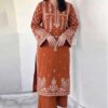 306 fine thread work on pure dhanak unstitched dress by Kameez Shop