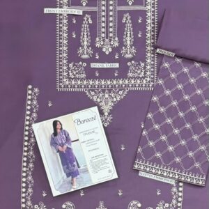 309 premium embroidered trousers matching with unstitched dress by Kameez Shop