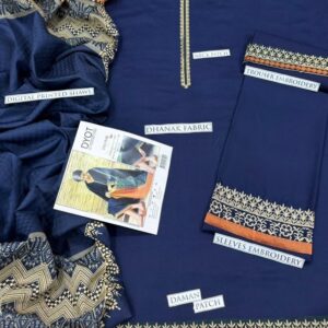 Premium quality dhanak fabric dress for Pakistani winters