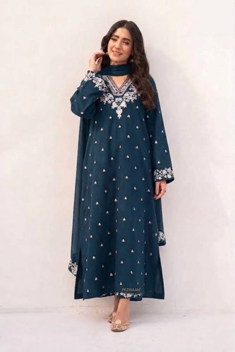 Pakistani ethnic winter wear unstitched 3pc collection