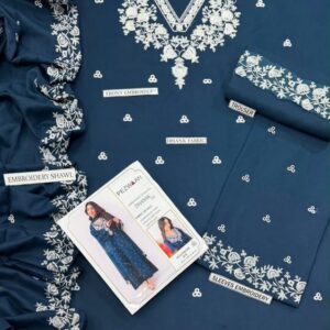 Unstitched dhanak dress with digital print winter dupatta