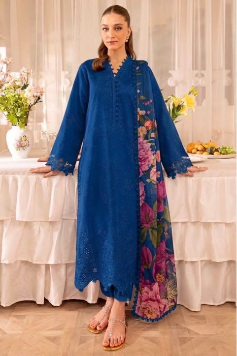High quality 3pc dhanak suit for winter season