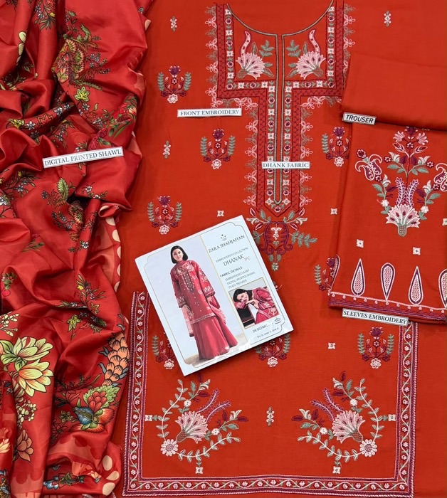 Winter unstitched 3 piece clothing collection in Pakistan