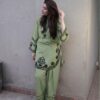 301 close up embroidery details unstitched dress by Kameez Shop