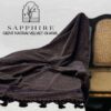 Elegant men's sapphire velvet shawl for formal winter events